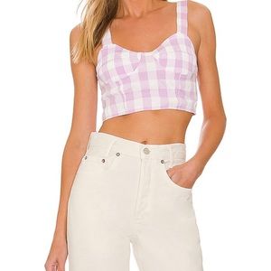 Steve Madden down at the bustier top